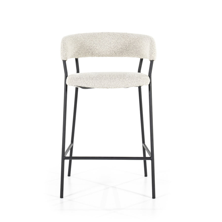 Barstoel Luka – polyester & metaal beige copenhagen