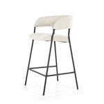 Barstoel Luka – polyester & metaal beige copenhagen