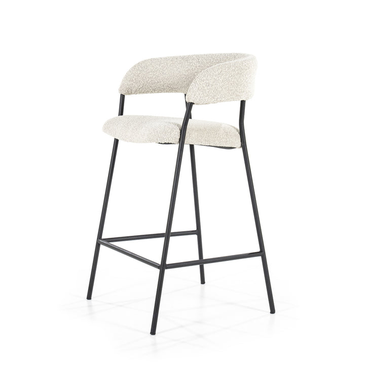 Barstoel Luka – polyester & metaal beige copenhagen