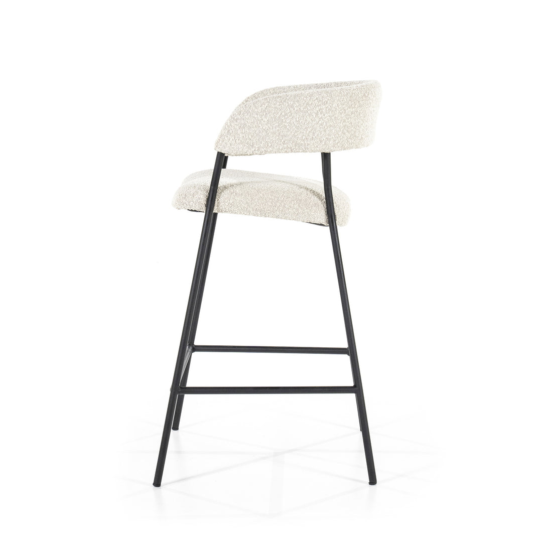 Barstoel Luka – polyester & metaal beige copenhagen