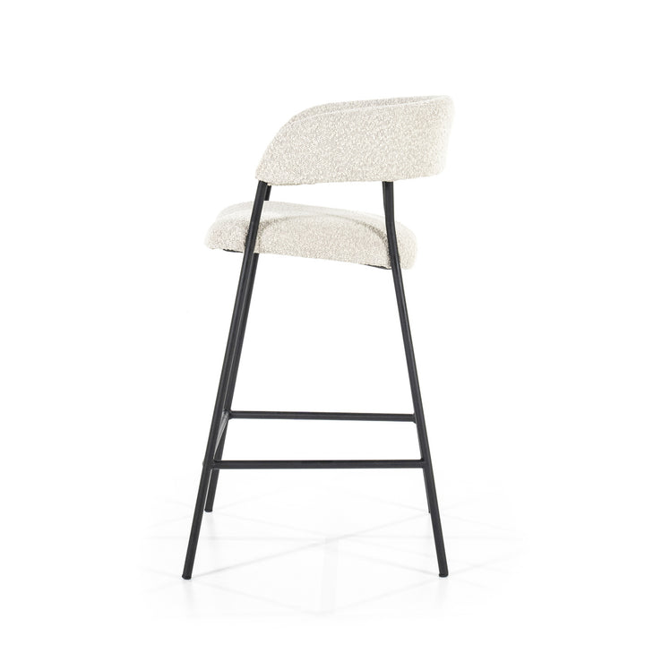 Barstoel Luka – polyester & metaal beige copenhagen