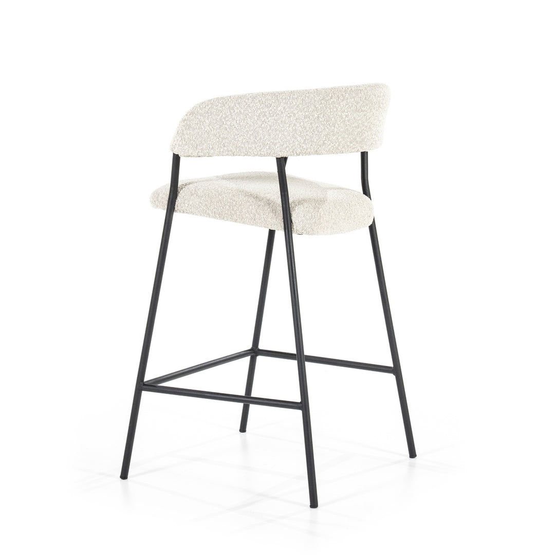 Barstoel Luka – polyester & metaal beige copenhagen