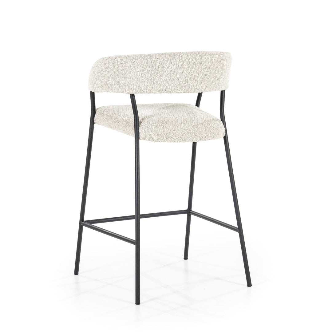 Barstoel Luka – polyester & metaal beige copenhagen