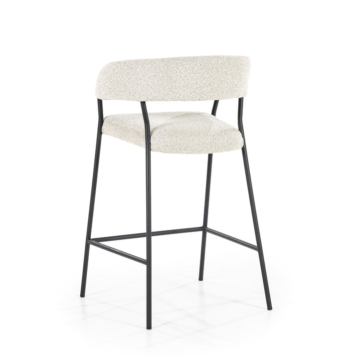 Barstoel Luka – polyester & metaal beige copenhagen
