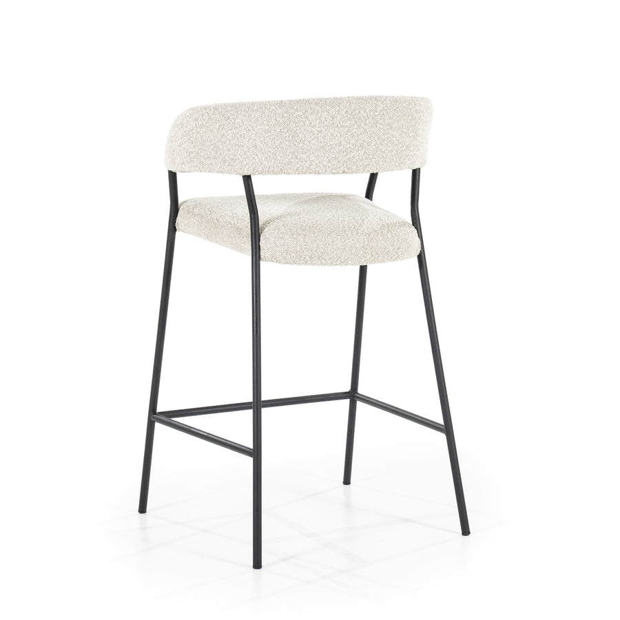 Barstoel Luka – polyester & metaal beige copenhagen
