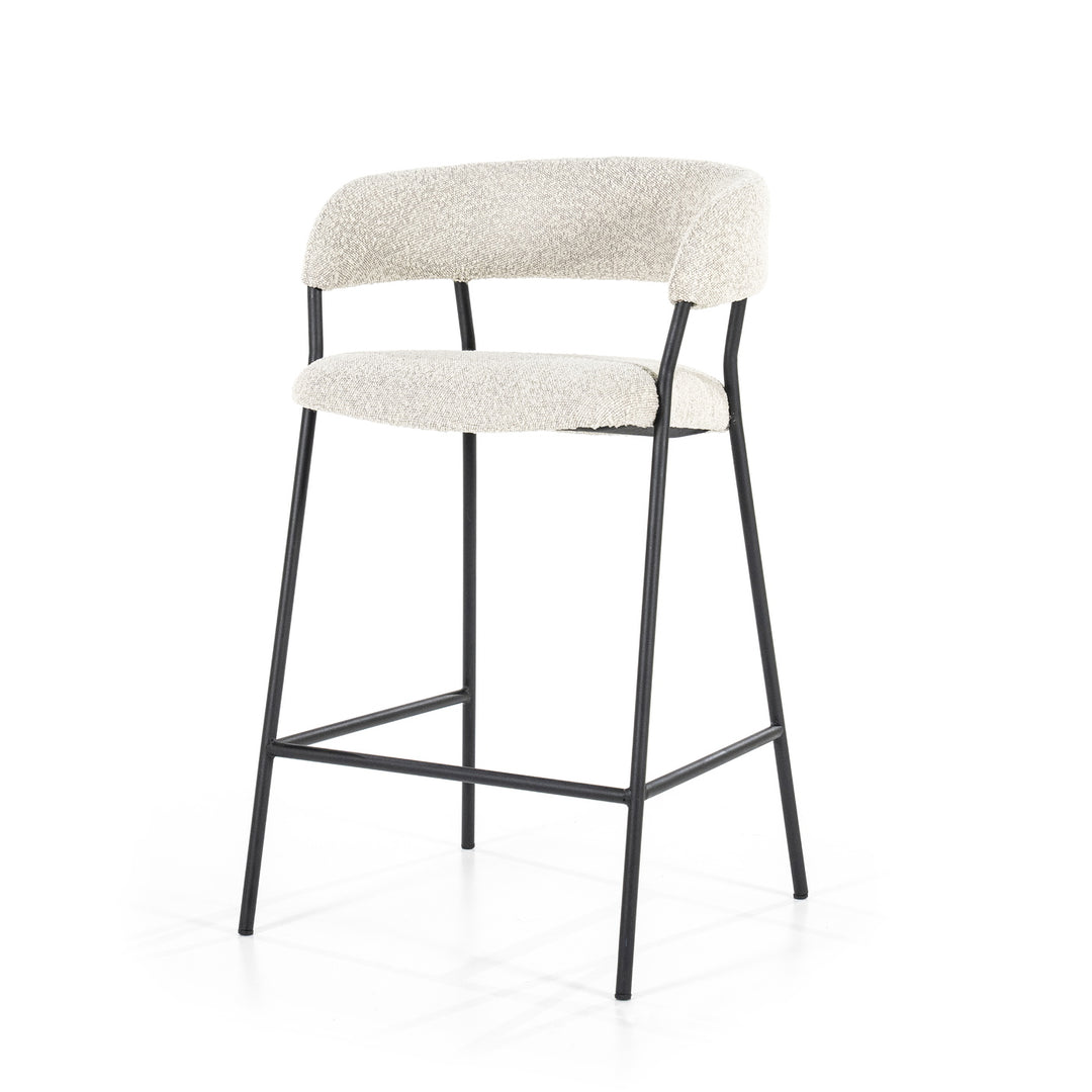 Barstoel Luka – polyester & metaal beige copenhagen
