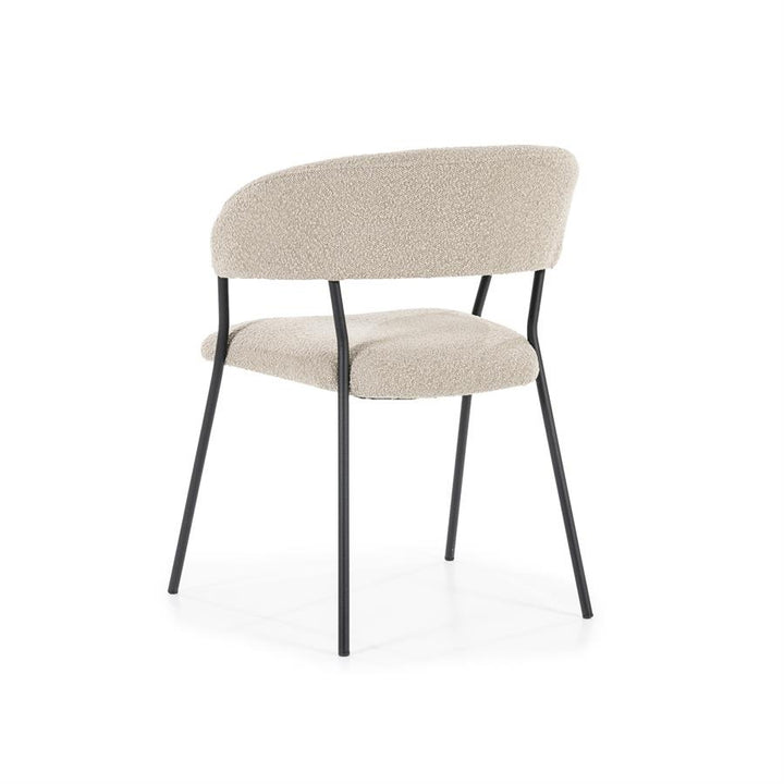 Stoel Luka – polyester & metaal taupe copenhagen