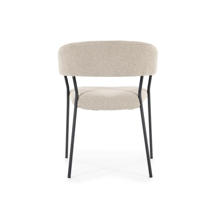 Stoel Luka – polyester & metaal taupe copenhagen