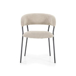 Stoel Luka – polyester & metaal taupe copenhagen