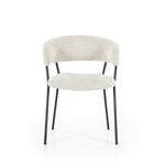 Stoel Luka – polyester & metaal beige copenhagen