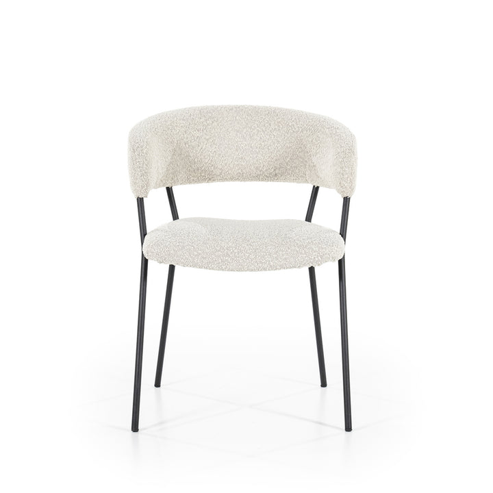 Stoel Luka – polyester & metaal beige copenhagen