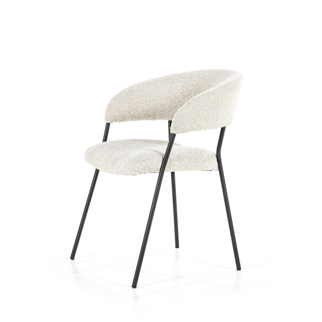 Stoel Luka – polyester & metaal beige copenhagen