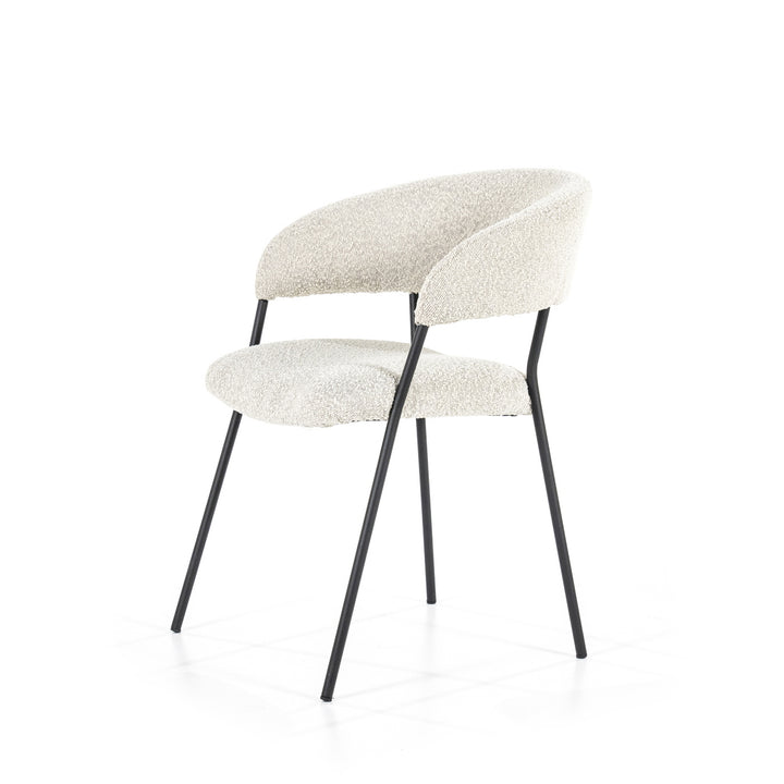 Stoel Luka – polyester & metaal beige copenhagen