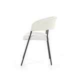 Stoel Luka – polyester & metaal beige copenhagen