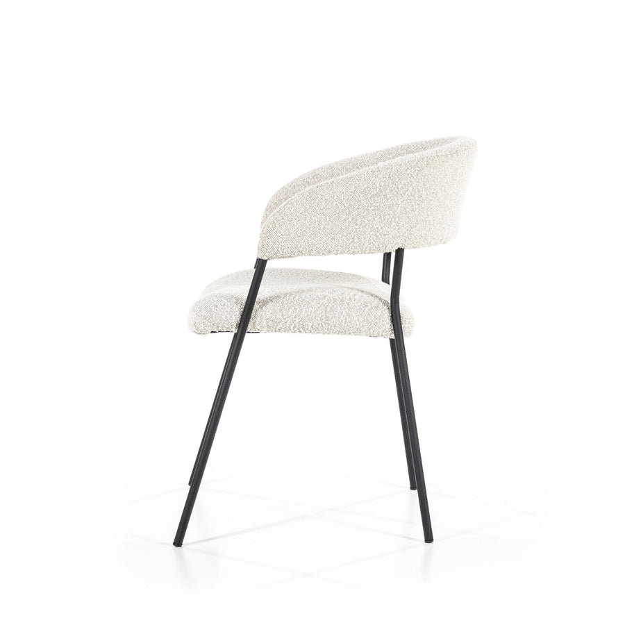 Stoel Luka – polyester & metaal beige copenhagen