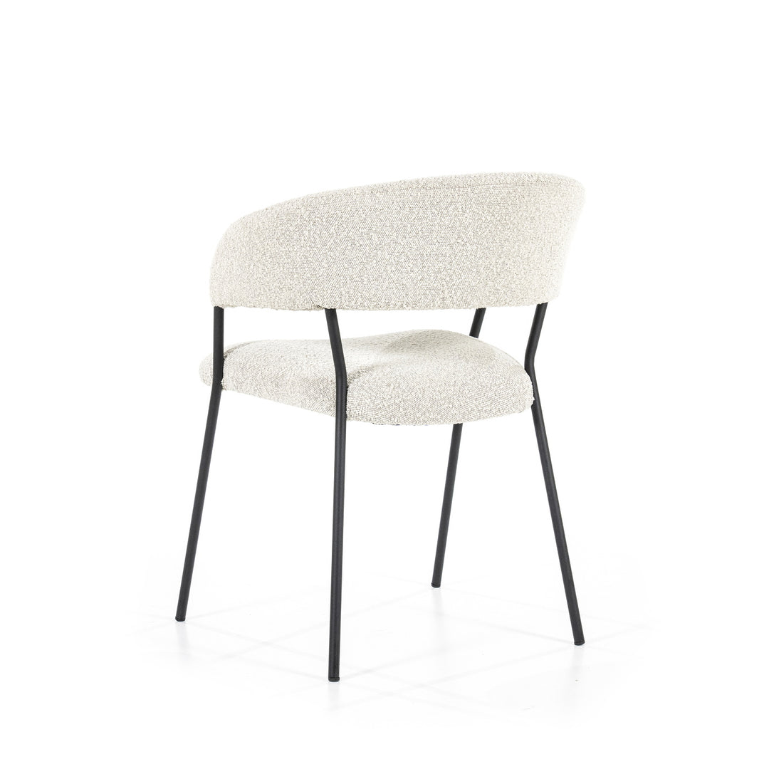 Stoel Luka – polyester & metaal beige copenhagen