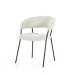 Stoel Luka – polyester & metaal beige copenhagen