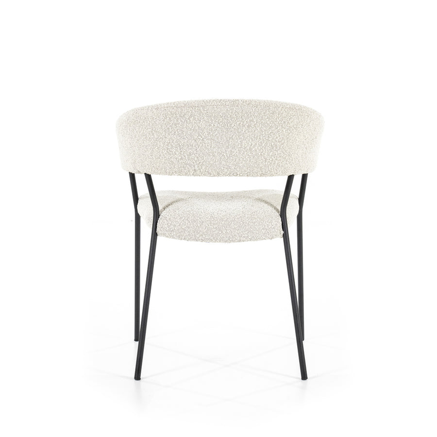 Stoel Luka – polyester & metaal beige copenhagen