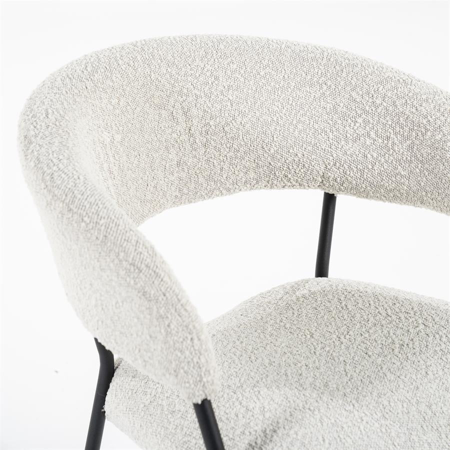 Stoel Luka – polyester & metaal beige copenhagen