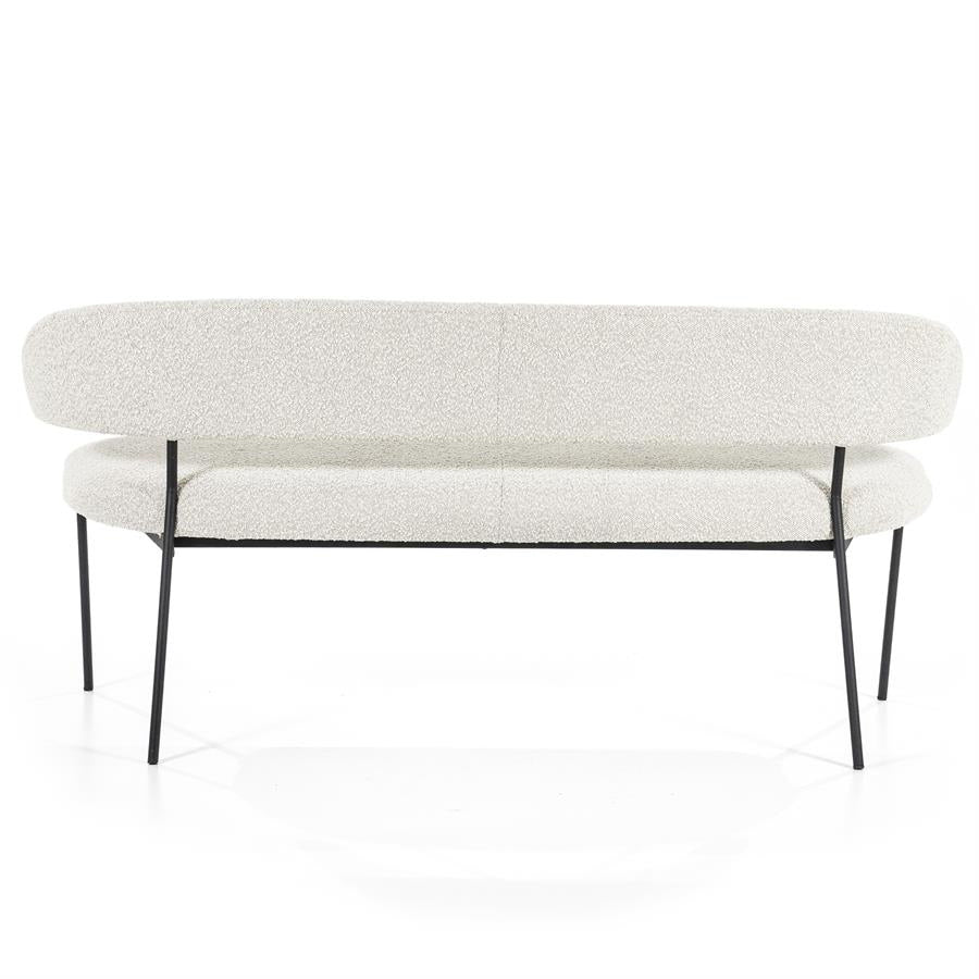 Eetkamerbank Luka – polyester & metaal beige copenhagen