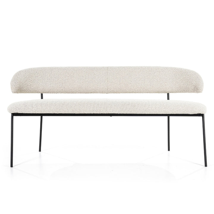 Eetkamerbank Luka – polyester & metaal beige copenhagen