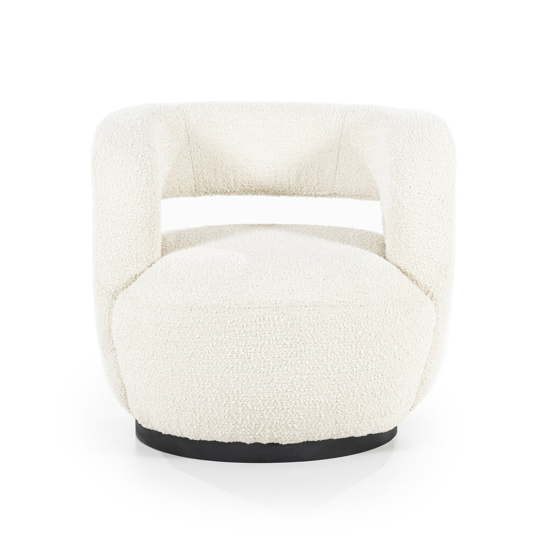 Fauteuil Sharon – stof & metaal beige spark