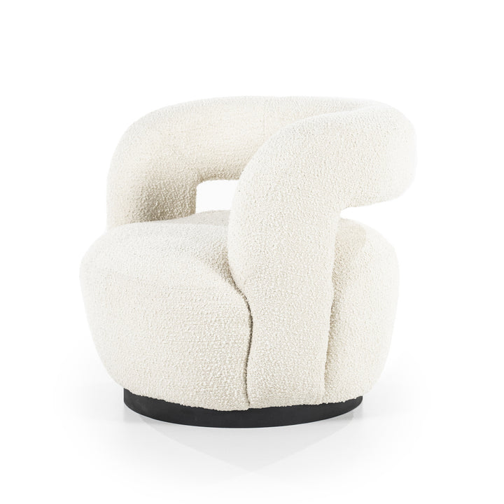 Fauteuil Sharon – stof & metaal beige spark