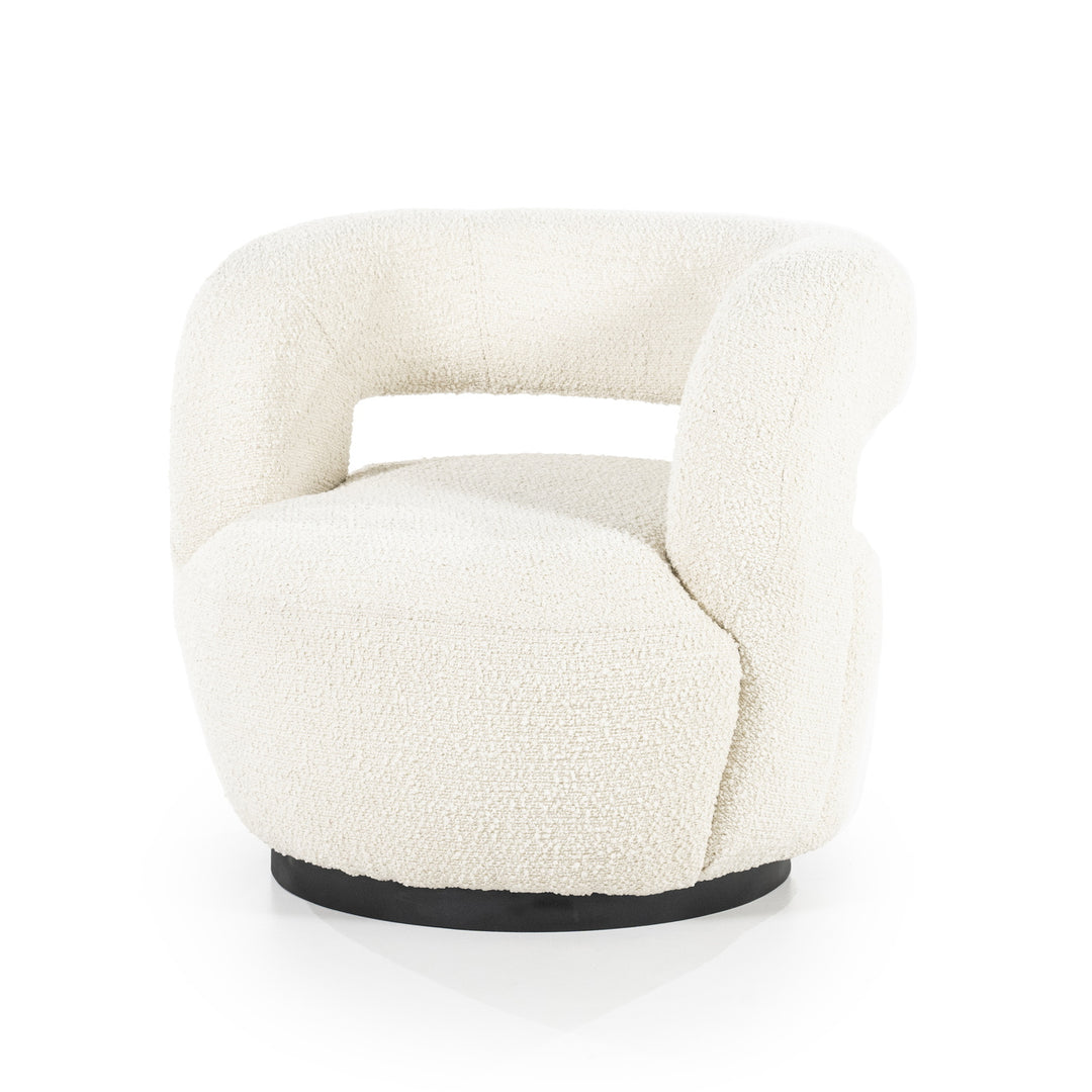 Fauteuil Sharon – stof & metaal beige spark