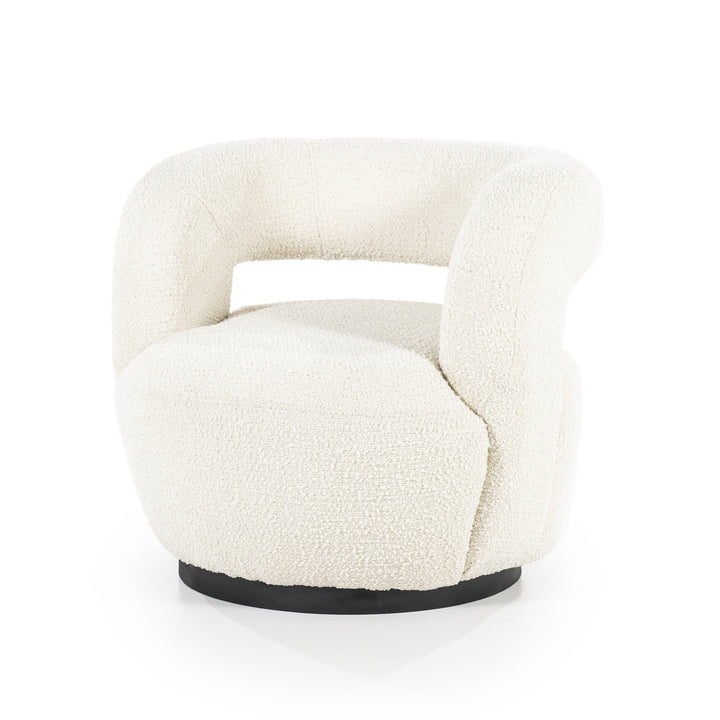 Fauteuil Sharon – stof & metaal beige spark