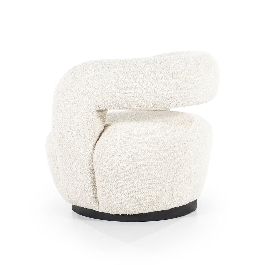 Fauteuil Sharon – stof & metaal beige spark
