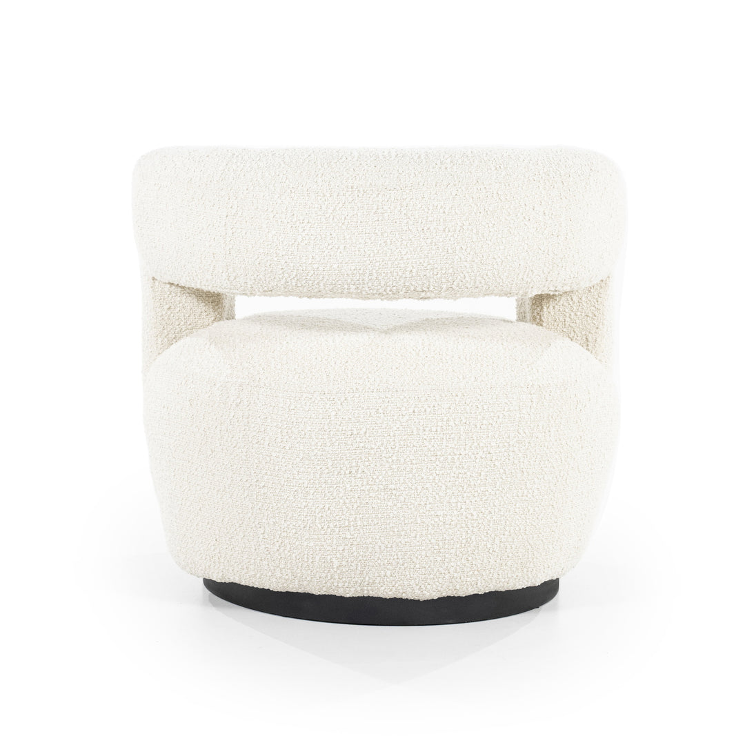 Fauteuil Sharon – stof & metaal beige spark