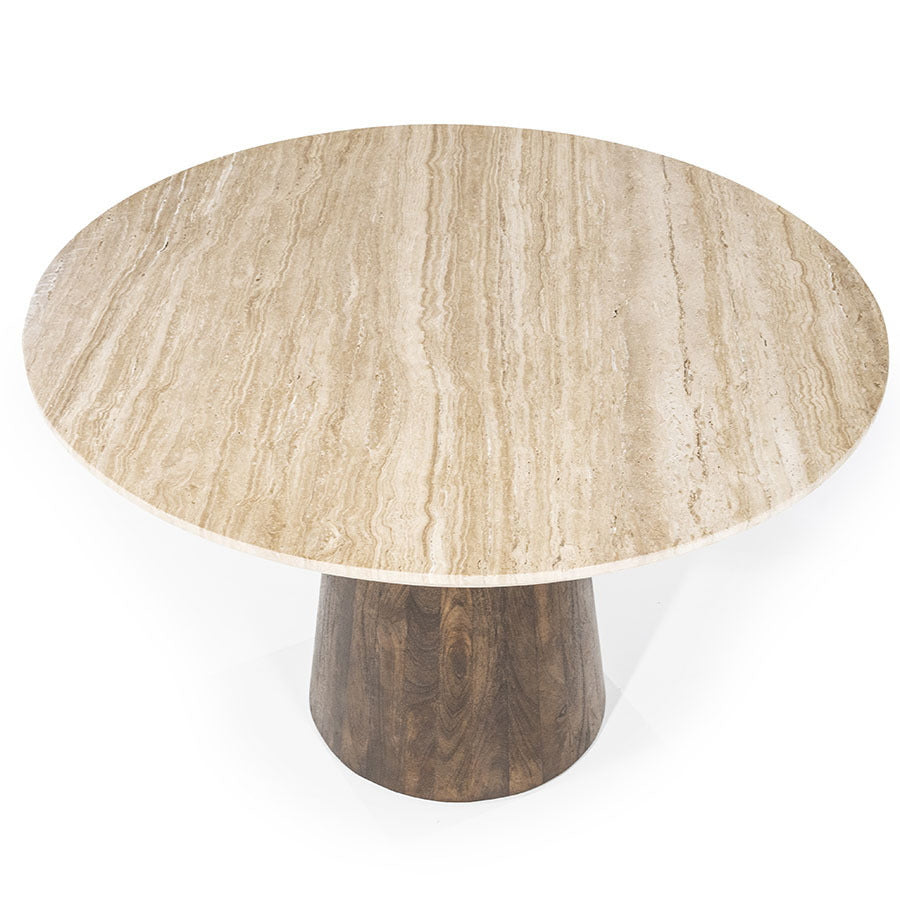 Eettafel Aikin – travertin beige