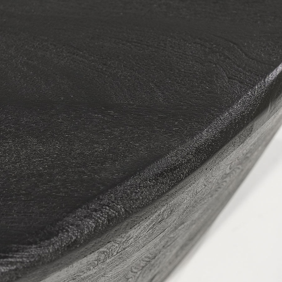 Salontafel Mila – mangohout zwart 70x53x35cm