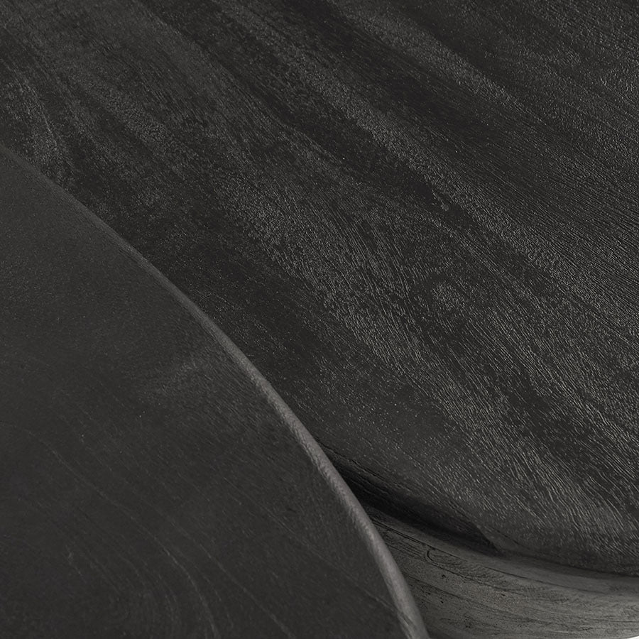 Salontafel Mila – mangohout zwart 70x53x35cm