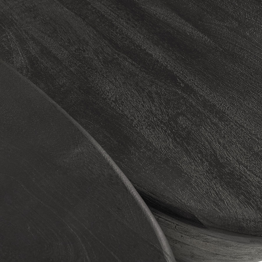 Salontafel Mila – mangohout zwart 107x78x30cm