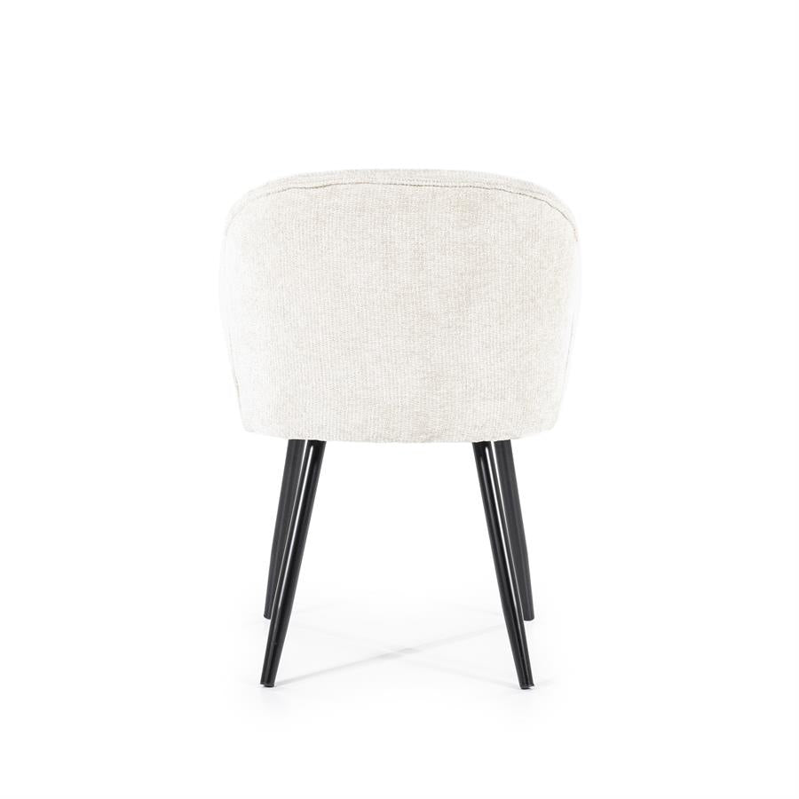 Stoel Riley – stof & metaal beige aurora