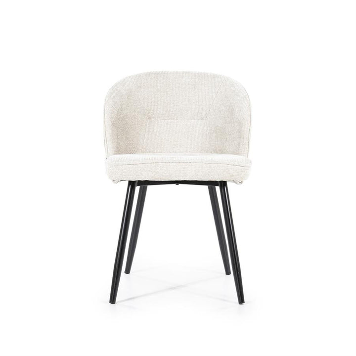 Stoel Riley – stof & metaal beige aurora