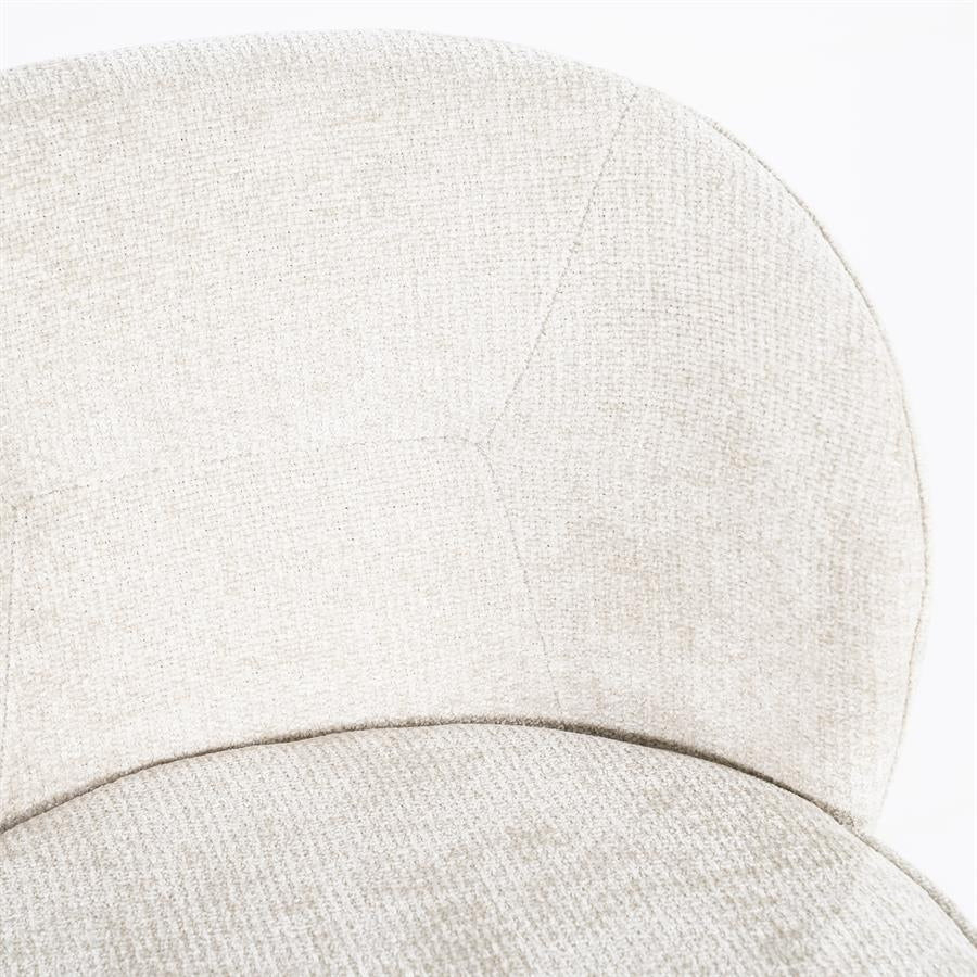 Stoel Riley – stof & metaal beige aurora