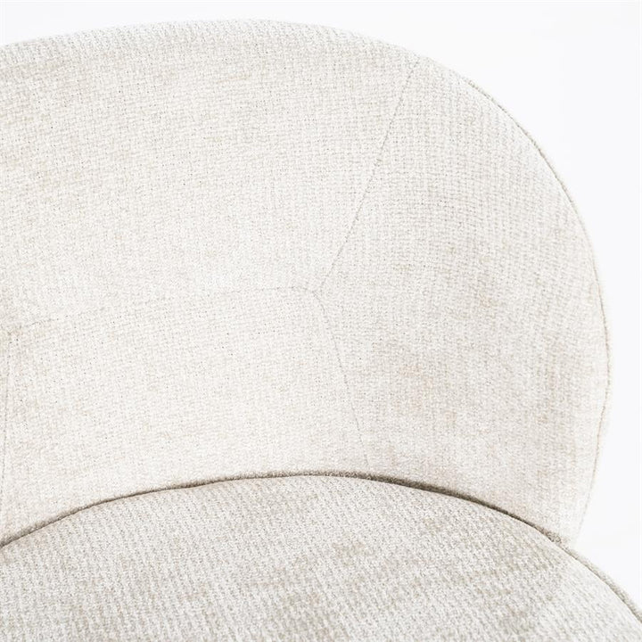 Stoel Riley – stof & metaal beige aurora