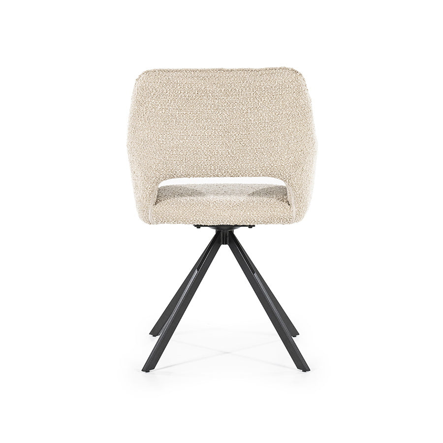 Stoel Fabio – stof & metaal zand spark