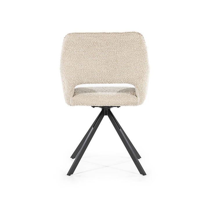 Stoel Fabio – stof & metaal zand spark