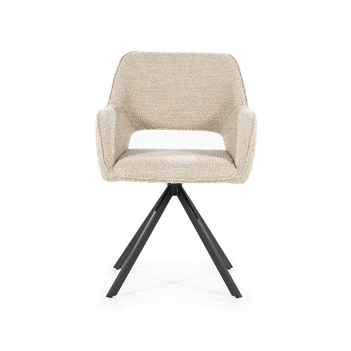 Stoel Fabio – stof & metaal zand spark