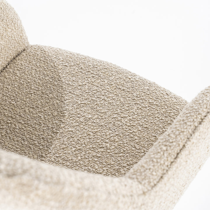 Stoel Fabio – stof & metaal zand spark