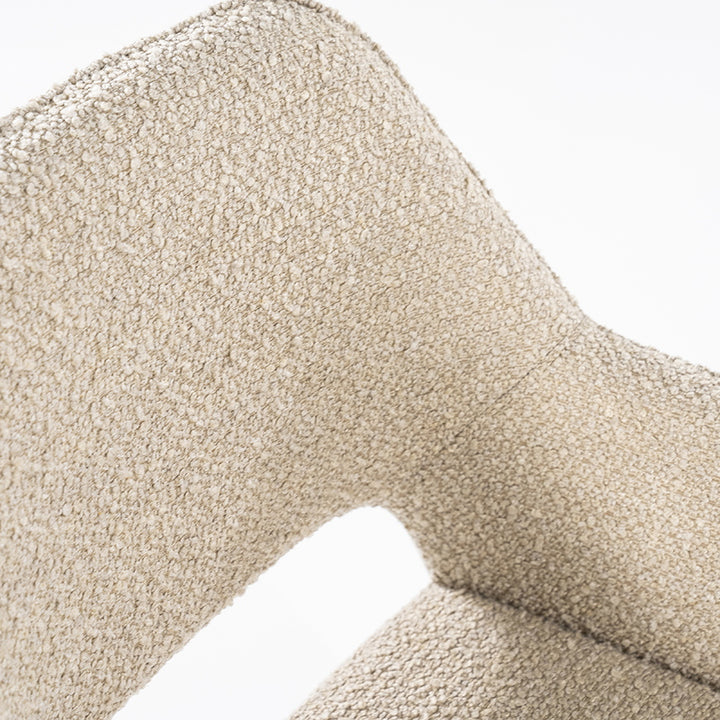 Stoel Fabio – stof & metaal zand spark