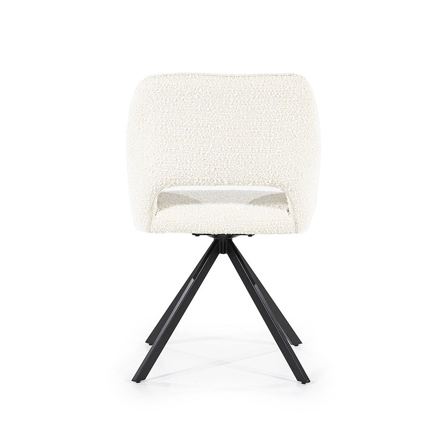Stoel Fabio – stof & metaal beige spark