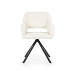 Stoel Fabio – stof & metaal beige spark