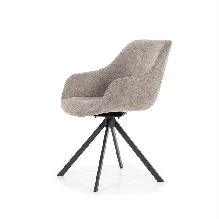 Stoel Mamé – stof & metaal bruin houston