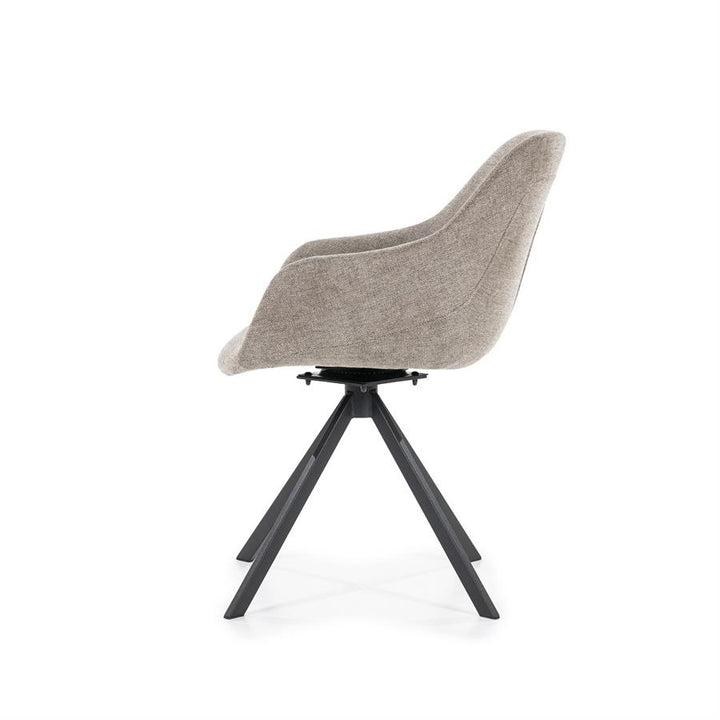 Stoel Mamé – stof & metaal bruin houston