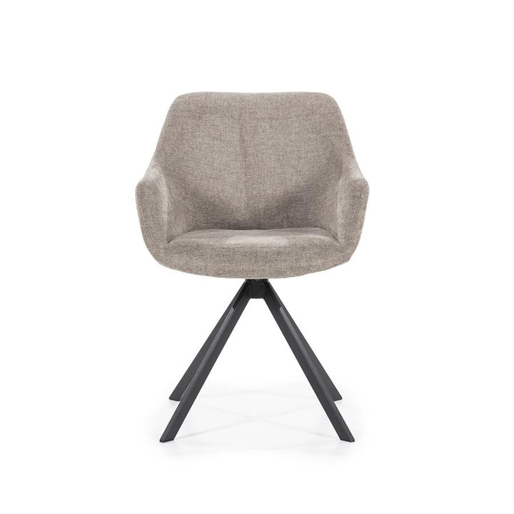 Stoel Mamé – stof & metaal bruin houston