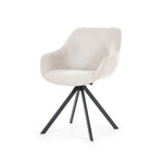 Stoel Mamé – stof & metaal beige houston